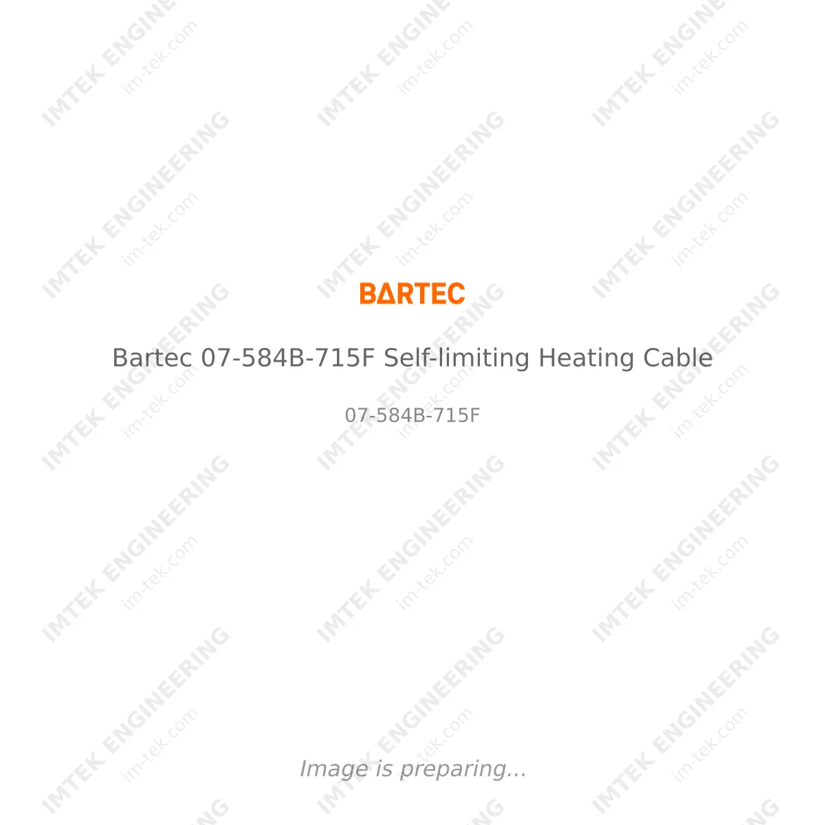 Bartec Bartec 07-584B-715F Self-limiting Heating Cable - 07-584B-715F