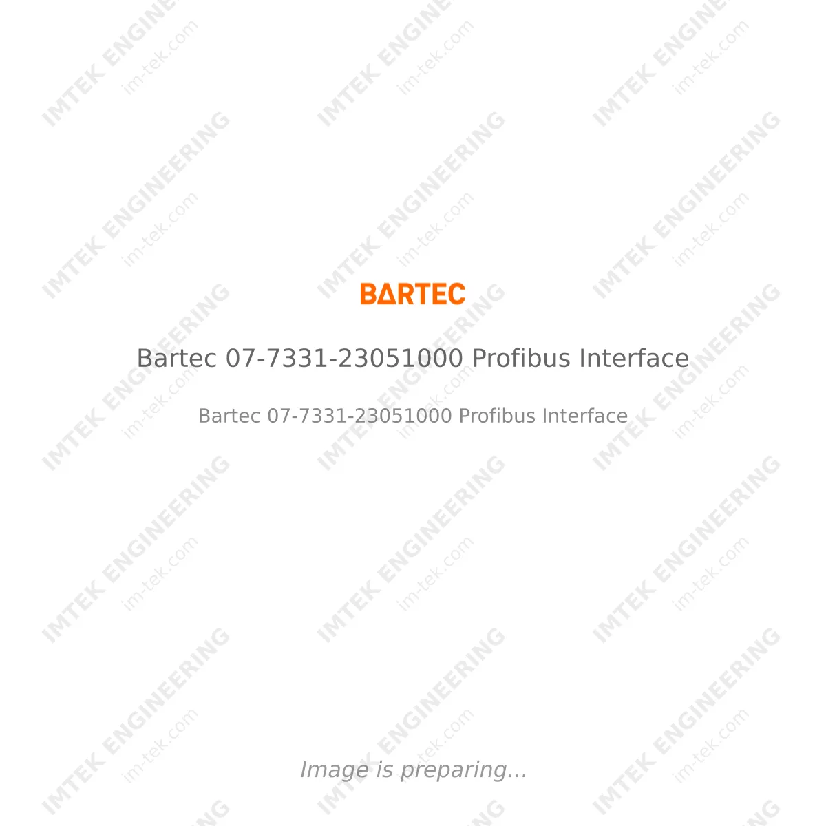 Bartec Bartec 07-7331-23051000 Profibus Interface - Bartec 07-7331-23051000 Profibus Interface