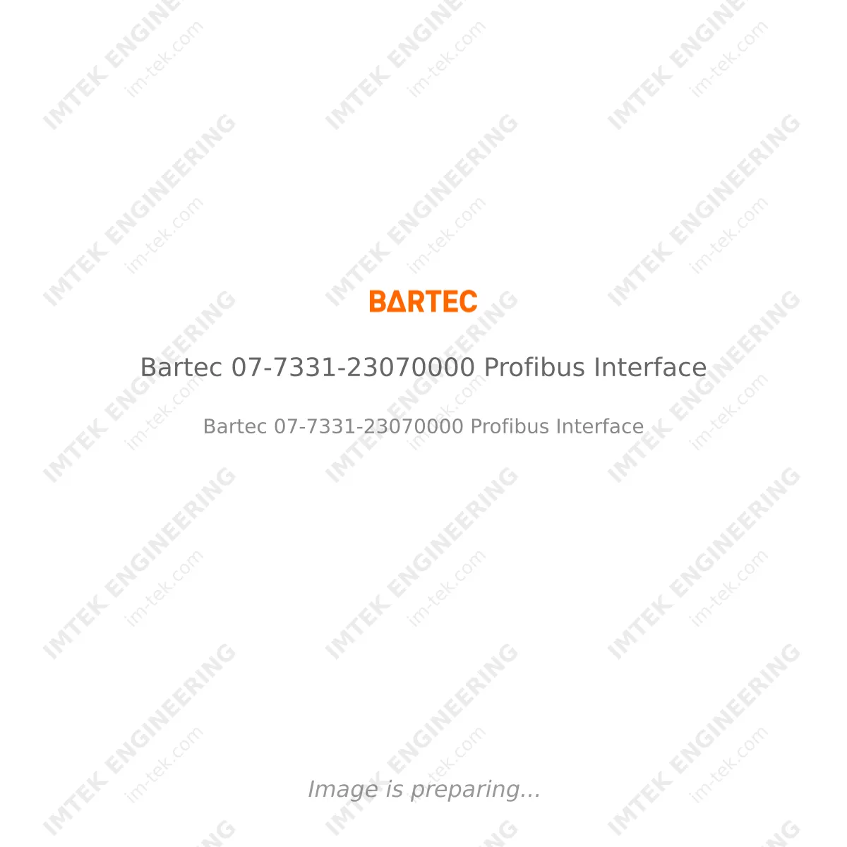 Bartec Bartec 07-7331-23070000 Profibus Interface - Bartec 07-7331-23070000 Profibus Interface