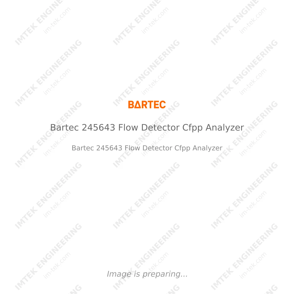 Bartec Bartec 245643 Flow Detector Cfpp Analyzer - Bartec 245643  Flow Detector Cfpp Analyzer