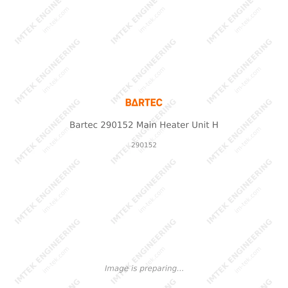 Bartec Bartec 290152 Main Heater Unit H - 290152