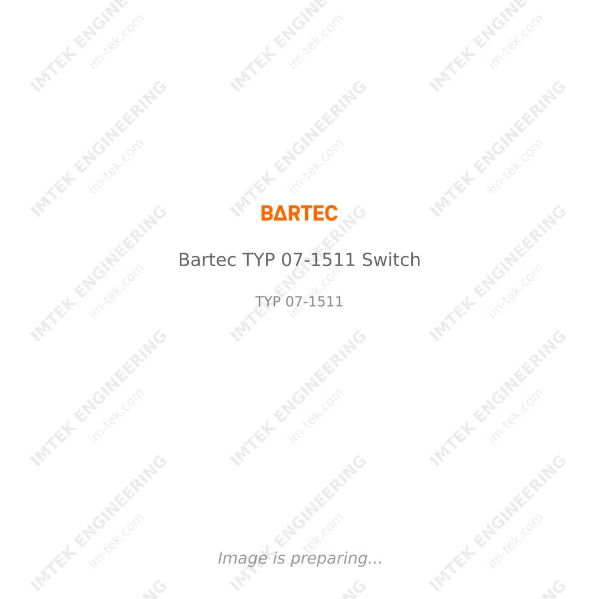 Bartec Bartec TYP 07-1511 Switch - TYP 07-1511