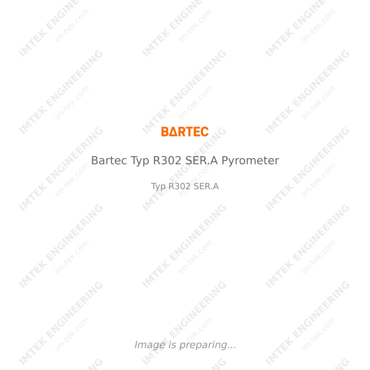 Bartec Bartec Typ R302 SER.A Pyrometer - Typ R302 SER.A