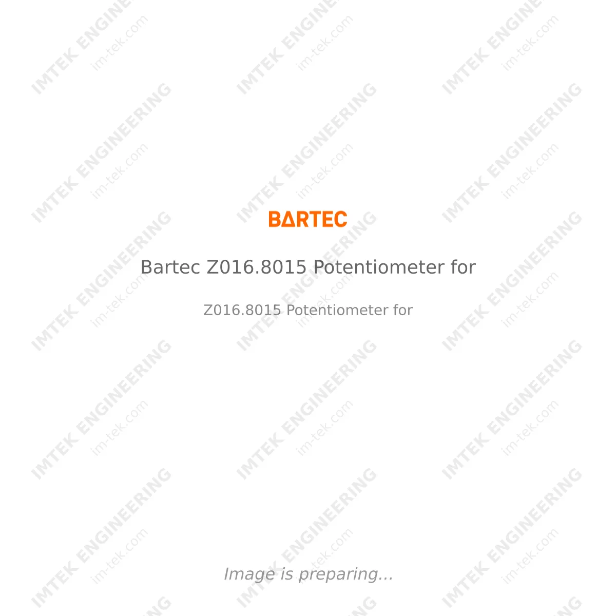 Bartec Bartec Z016.8015 Potentiometer for - Z016.8015 Potentiometer for
