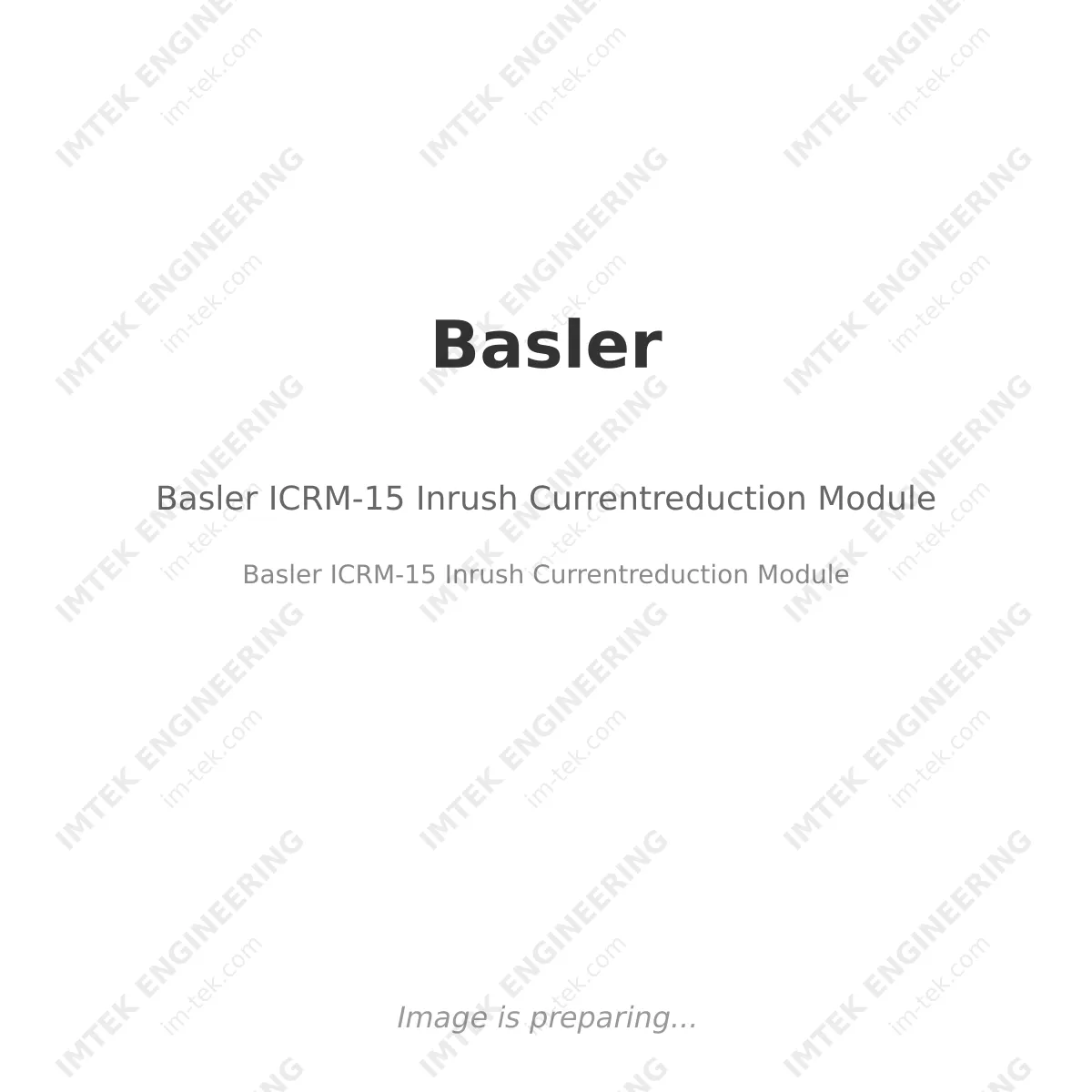 Basler Basler ICRM-15 Inrush Currentreduction Module - Basler ICRM-15 Inrush Currentreduction Module