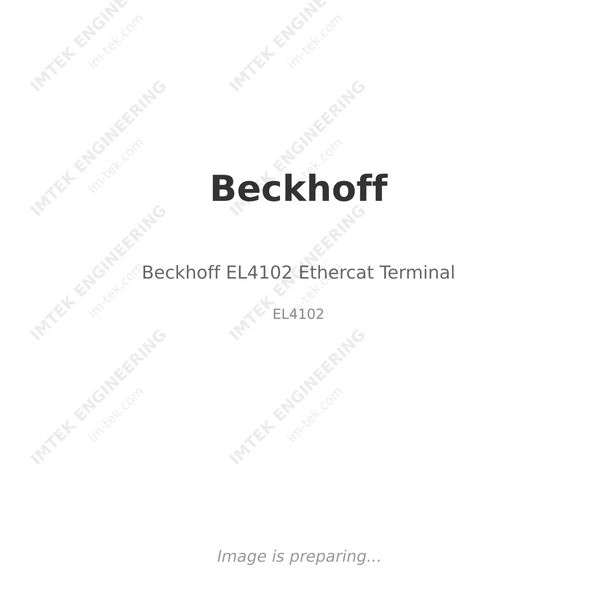 Beckhoff Beckhoff EL4102 Ethercat Terminal - EL4102