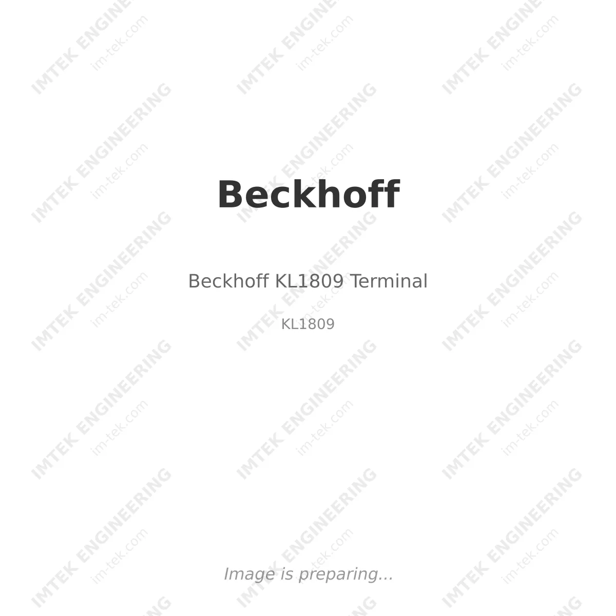 Beckhoff Beckhoff KL1809 Terminal - KL1809