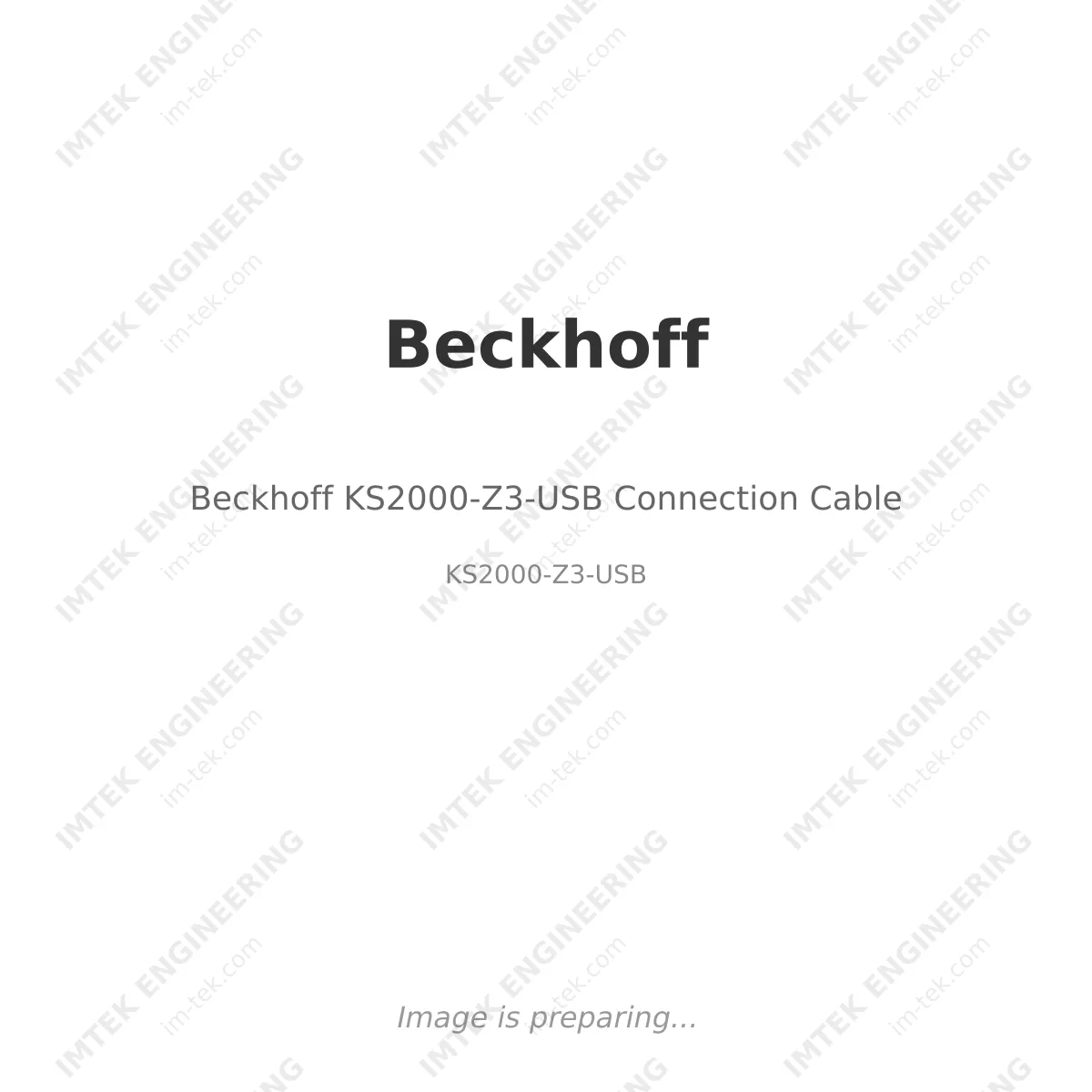 Beckhoff Beckhoff KS2000-Z3-USB Connection Cable - KS2000-Z3-USB