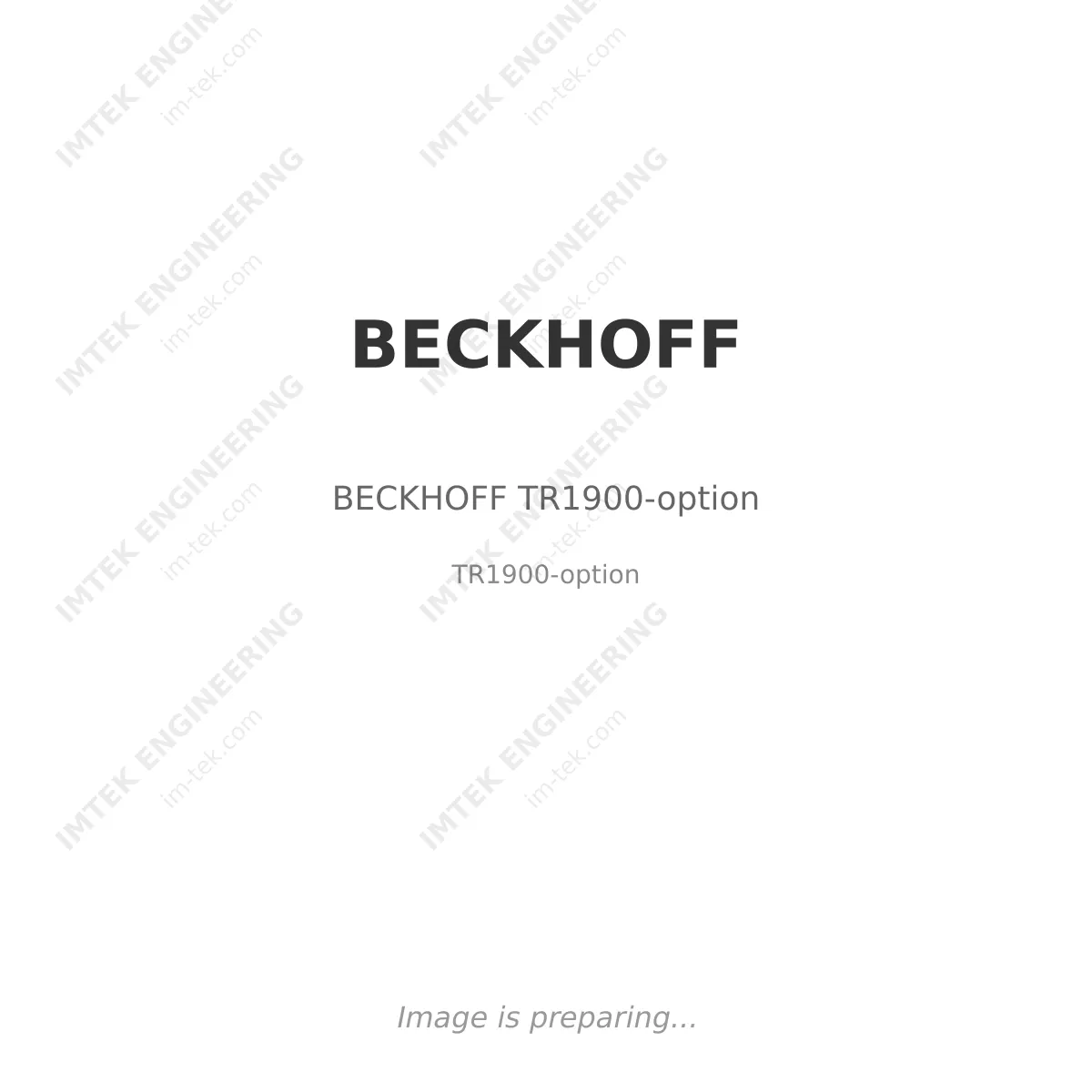 BECKHOFF BECKHOFF TR1900-option - TR1900-option