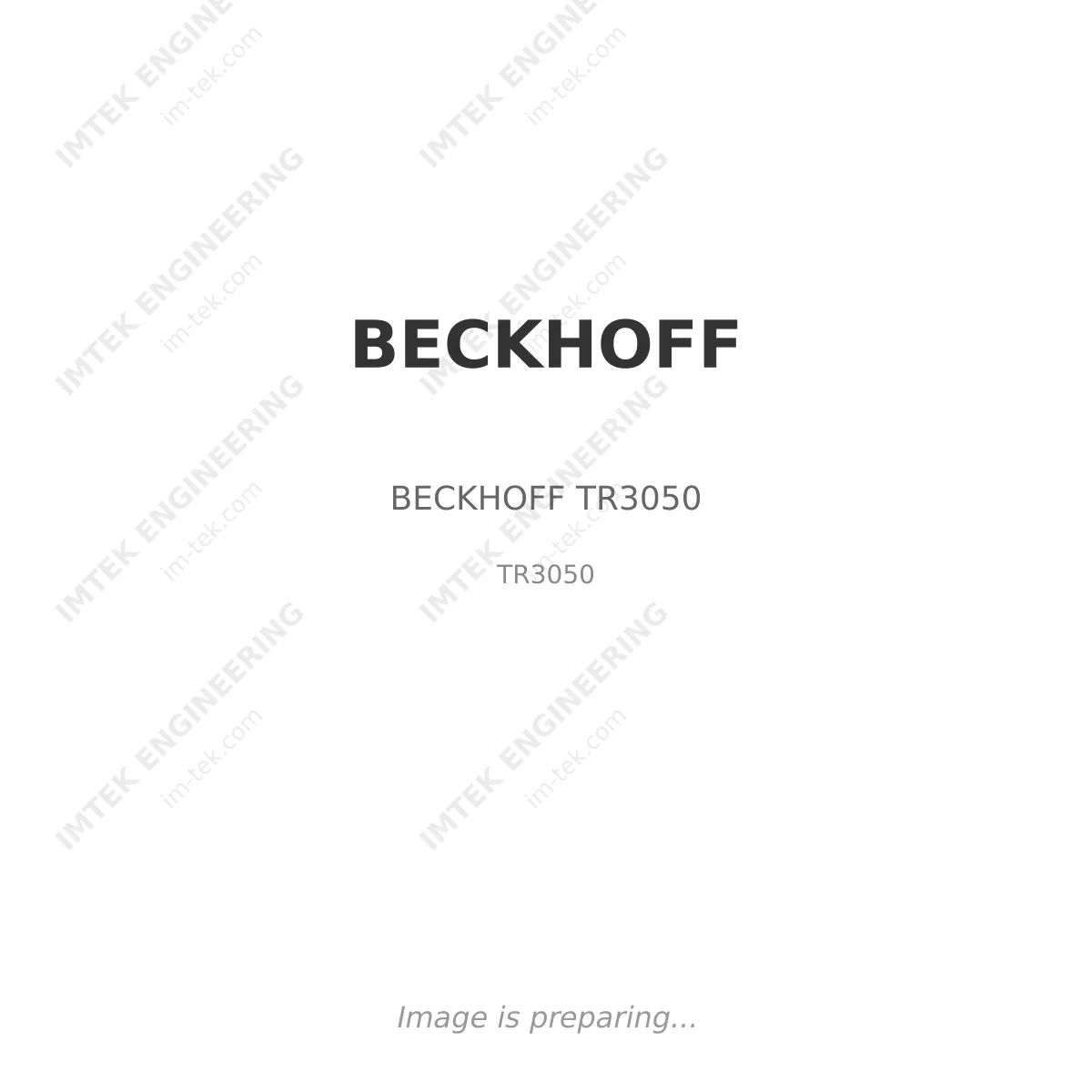 BECKHOFF BECKHOFF TR3050 - TR3050