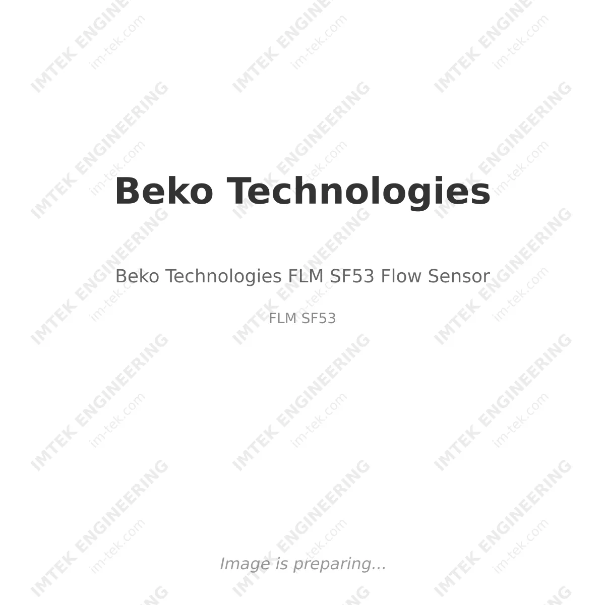Beko Technologies Beko Technologies FLM SF53 Flow Sensor - FLM SF53