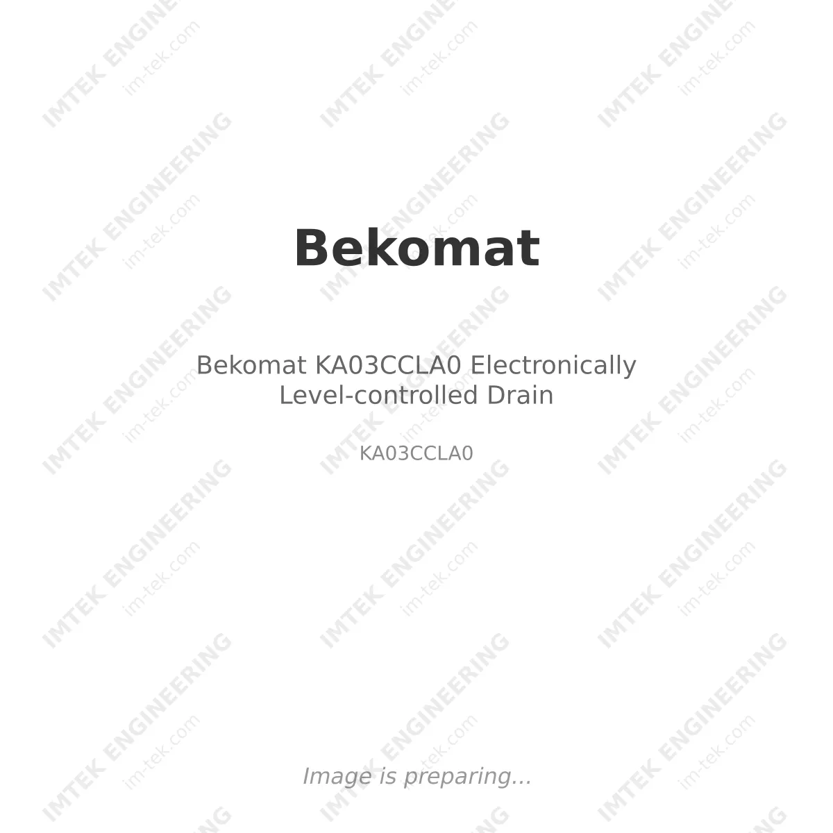 Bekomat Bekomat KA03CCLA0 Electronically Level-controlled Drain - KA03CCLA0