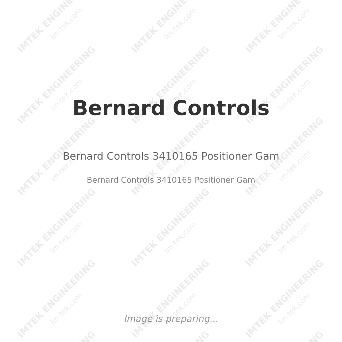 Bernard Controls Bernard Controls 3410165 Positioner Gam - Bernard Controls 3410165 Positioner Gam
