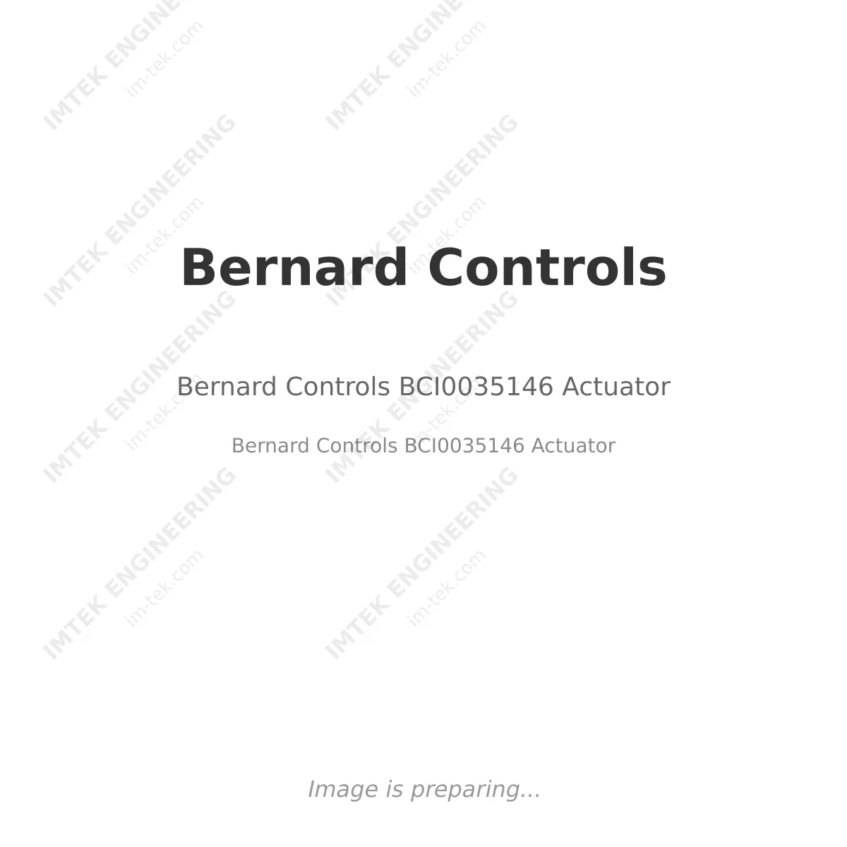 Bernard Controls Bernard Controls BCI0035146 Actuator - Bernard Controls BCI0035146 Actuator