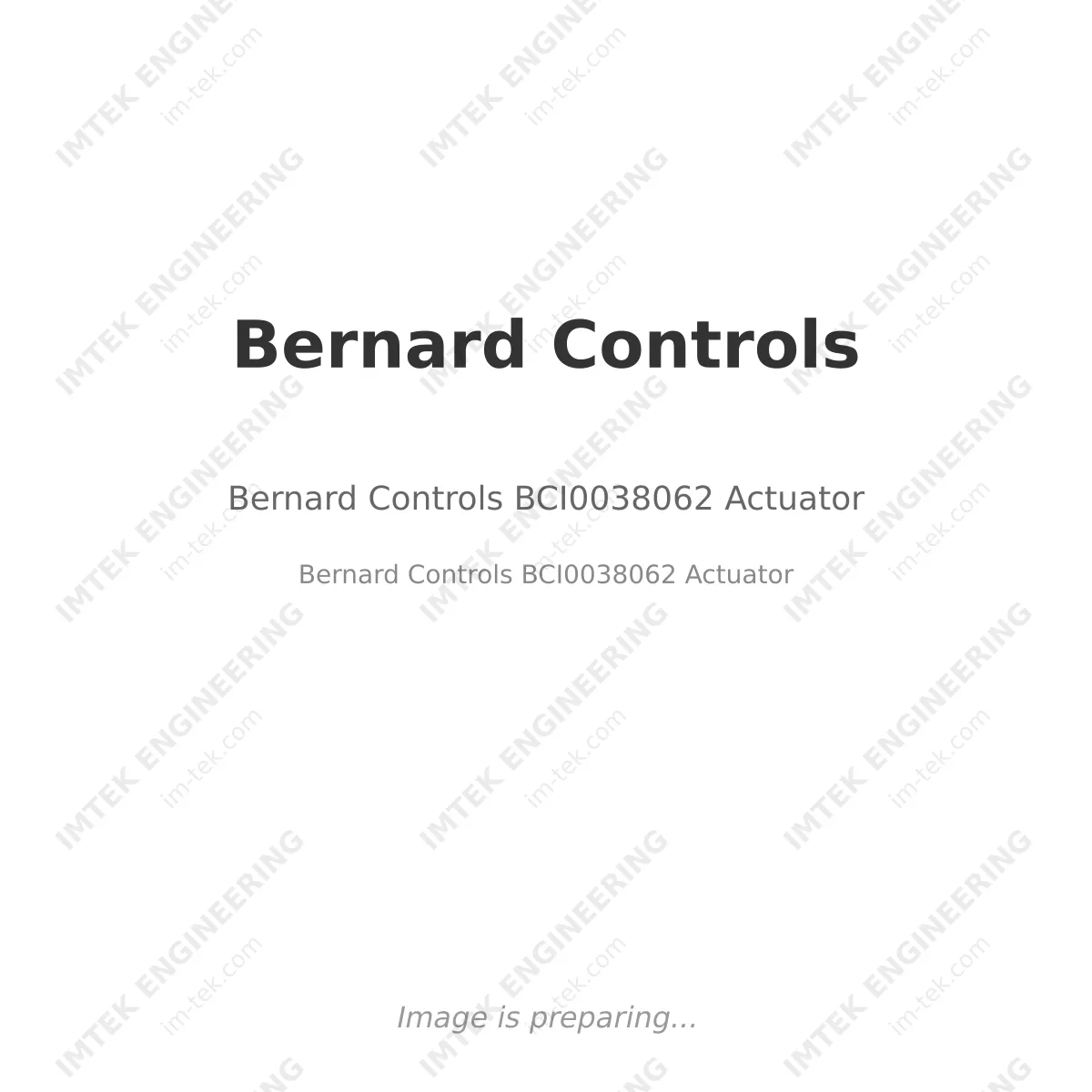 Bernard Controls Bernard Controls BCI0038062 Actuator - Bernard Controls BCI0038062 Actuator