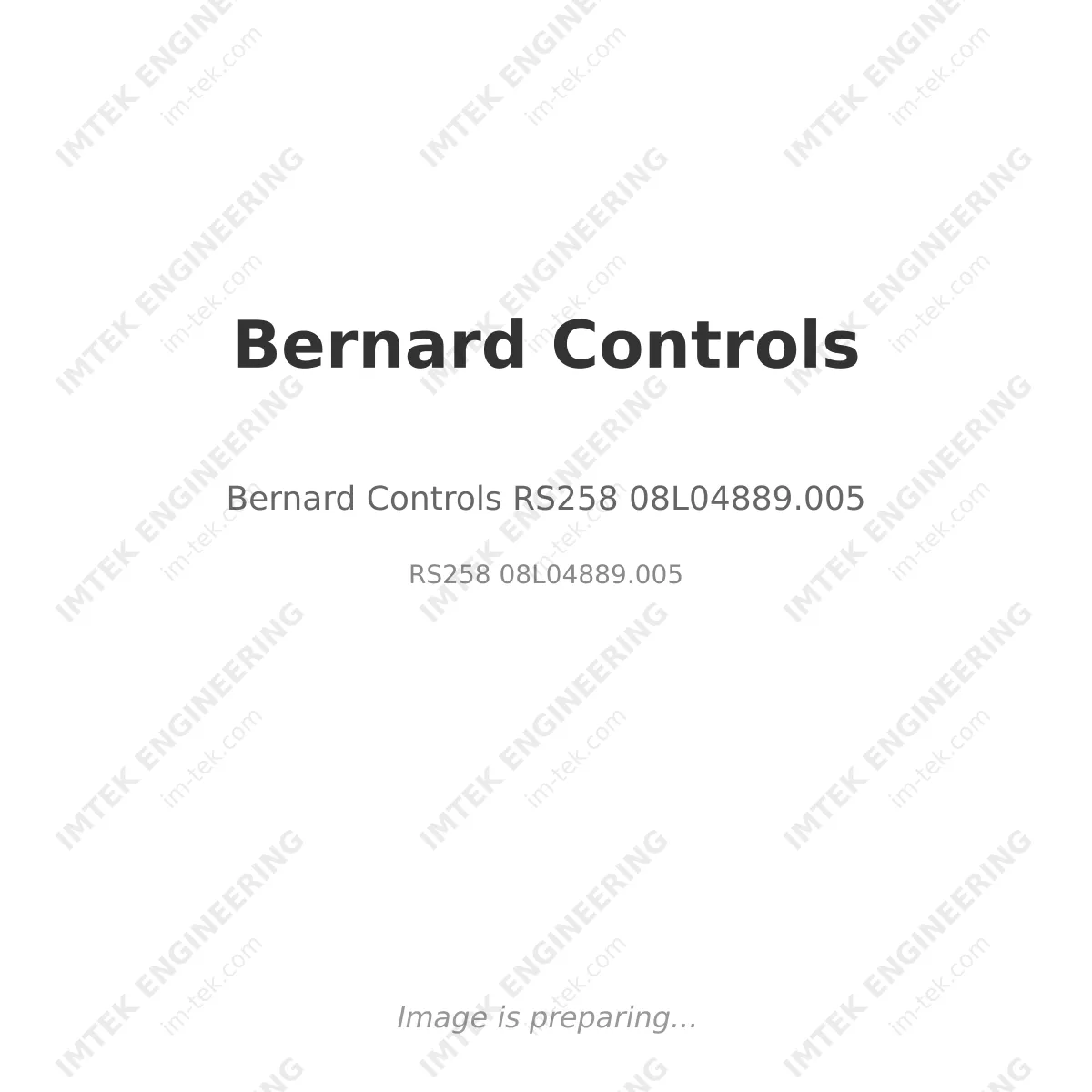 Bernard Controls Bernard Controls RS258 08L04889.005 - RS258  08L04889.005