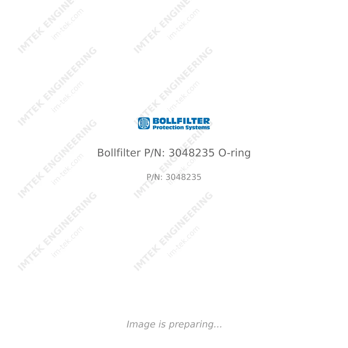 Bollfilter Bollfilter P/N: 3048235 O-ring - P/N: 3048235