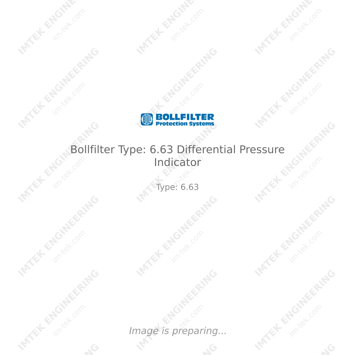Bollfilter Bollfilter Type: 6.63 Differential Pressure Indicator - Type: 6.63