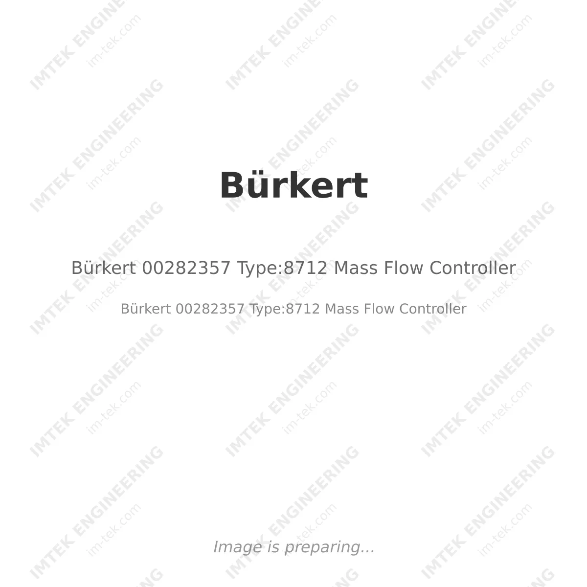 Bürkert Bürkert 00282357 Type:8712 Mass Flow Controller - Bürkert 00282357 Type:8712 Mass Flow Controller