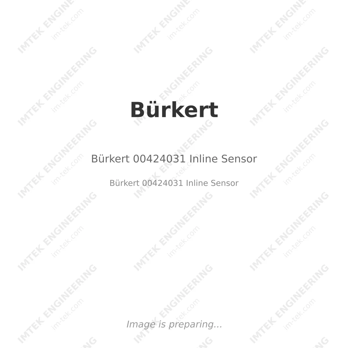 Bürkert Bürkert 00424031 Inline Sensor - Bürkert 00424031 Inline Sensor