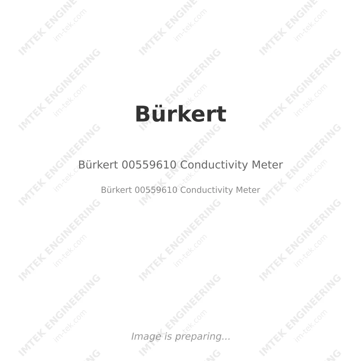 Bürkert Bürkert 00559610 Conductivity Meter - Bürkert 00559610 Conductivity Meter