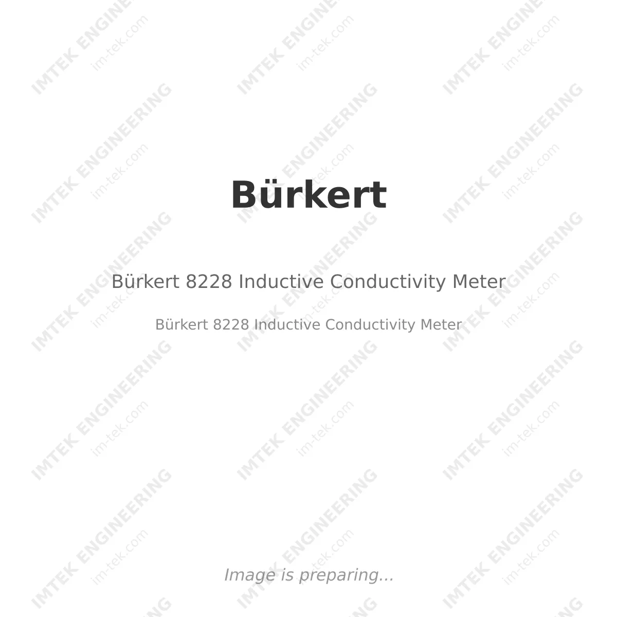 Bürkert Bürkert 8228 Inductive Conductivity Meter - Bürkert 8228 Inductive Conductivity Meter