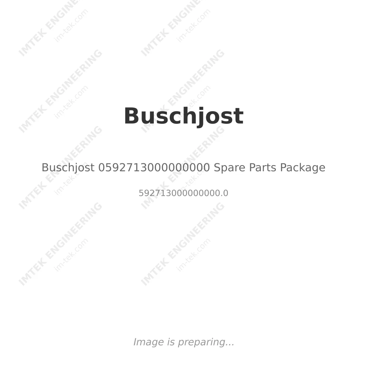 Buschjost Buschjost 0592713000000000 Spare Parts Package - 592713000000000.0