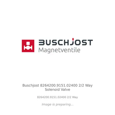 Buschjost Buschjost 8264200.9151.02400 2/2 Way Solenoid Valve - 8264200.9151.02400 2/2 Way