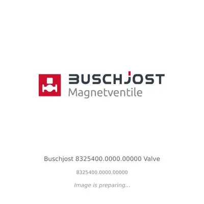 Buschjost Buschjost 8325400.0000.00000 Valve - 8325400.0000.00000