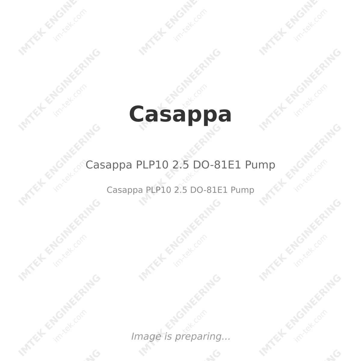 Casappa Casappa PLP10 2.5 DO-81E1 Pump - Casappa PLP10 2.5 DO-81E1 Pump