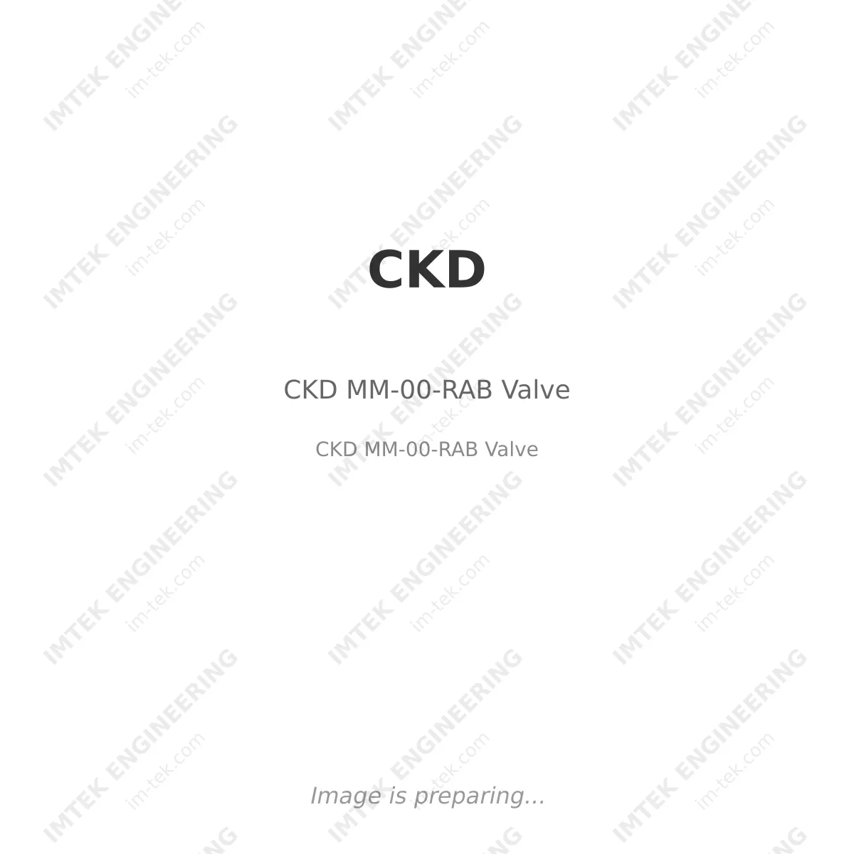 CKD CKD MM-00-RAB Valve - CKD MM-00-RAB Valve