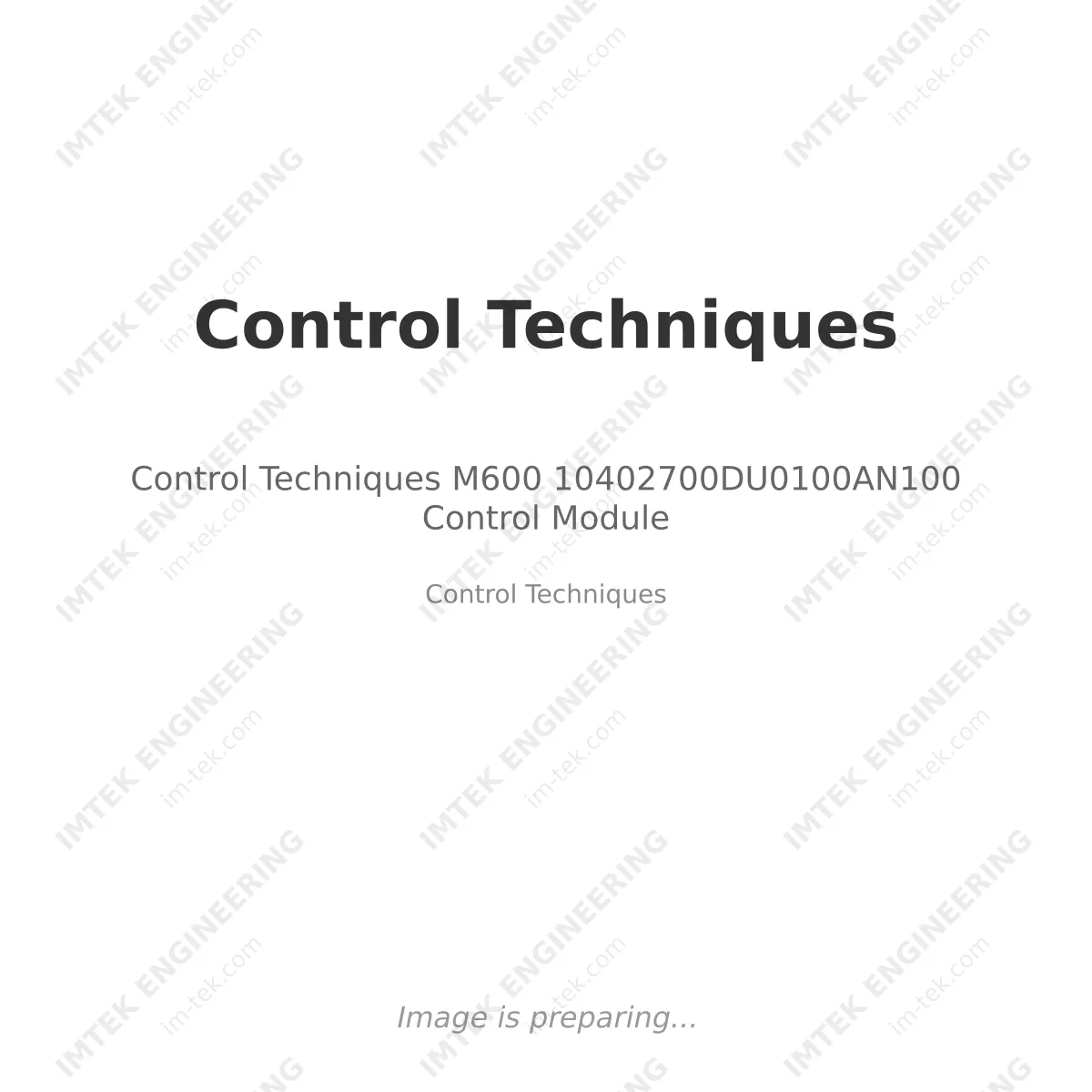 Control Techniques Control Techniques M600 10402700DU0100AN100 Control Module - Control Techniques