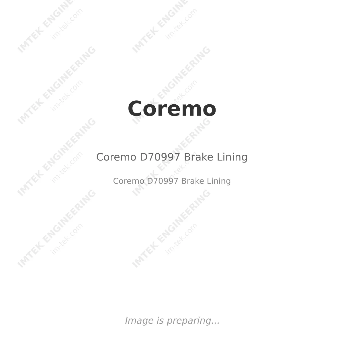 Coremo Coremo D70997 Brake Lining - Coremo D70997 Brake Lining