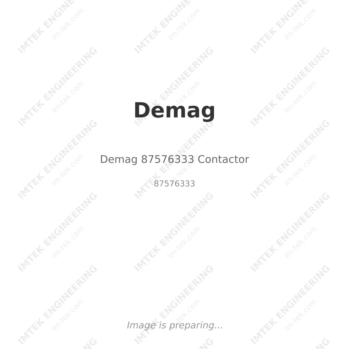 Demag Demag 87576333 Contactor - 87576333