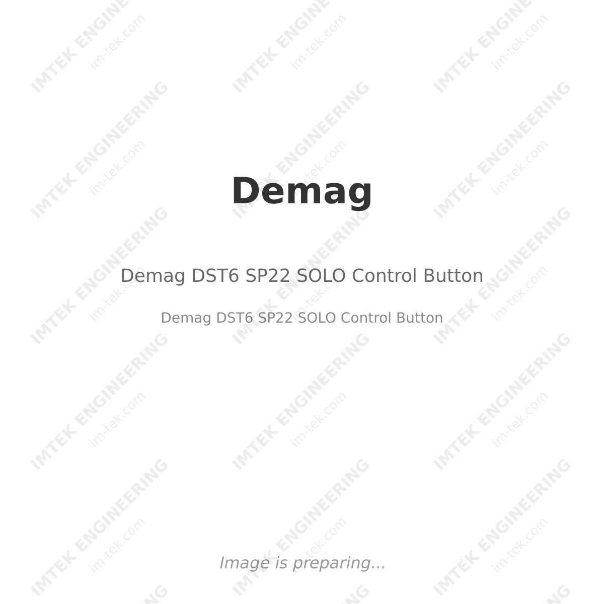 Demag Demag DST6 SP22 SOLO Control Button - Demag DST6 SP22 SOLO Control Button