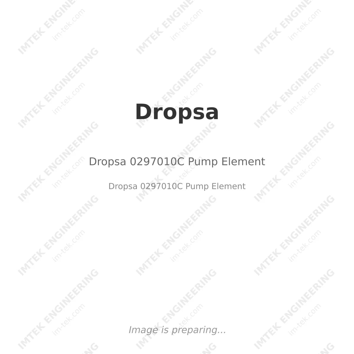 Dropsa Dropsa 0297010C Pump Element - Dropsa 0297010C Pump Element