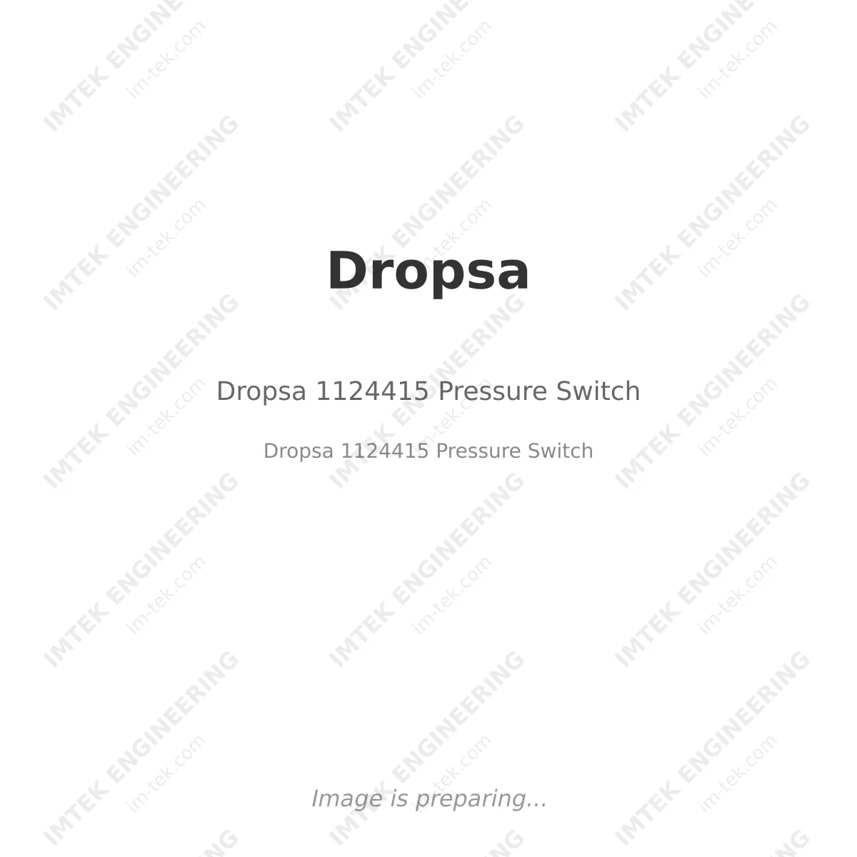 Dropsa Dropsa 1124415 Pressure Switch - Dropsa 1124415 Pressure Switch