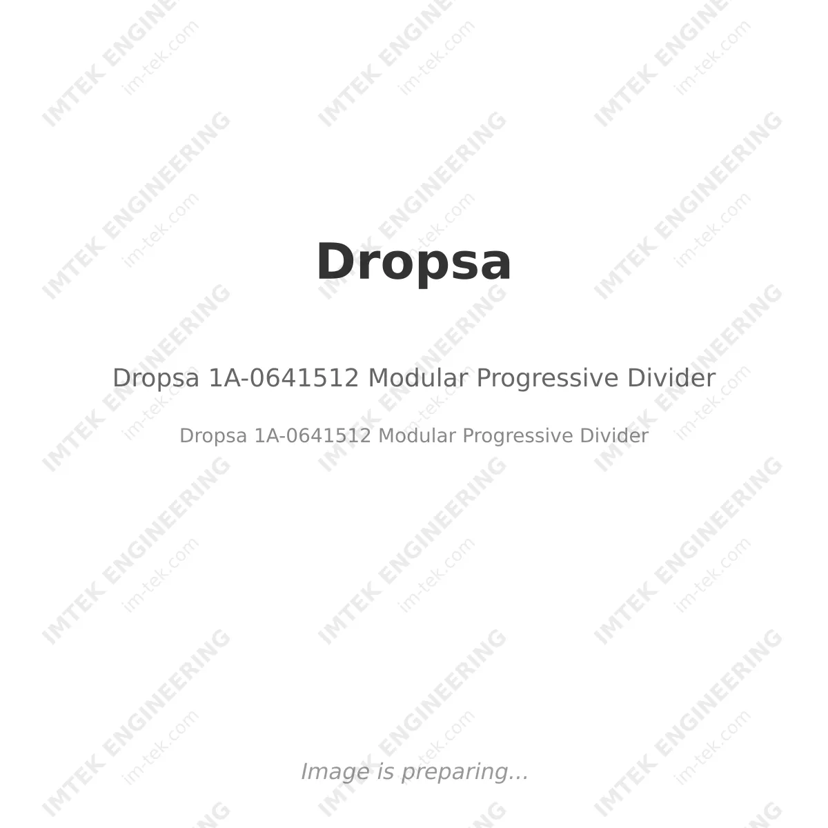 Dropsa Dropsa 1A-0641512 Modular Progressive Divider - Dropsa 1A-0641512    Modular Progressive Divider