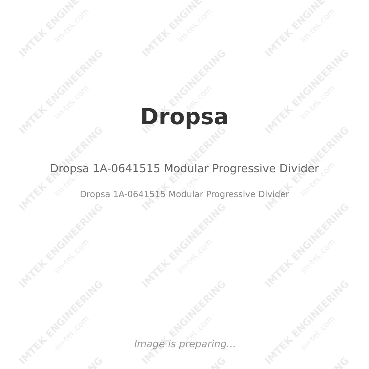 Dropsa Dropsa 1A-0641515 Modular Progressive Divider - Dropsa 1A-0641515 Modular Progressive Divider