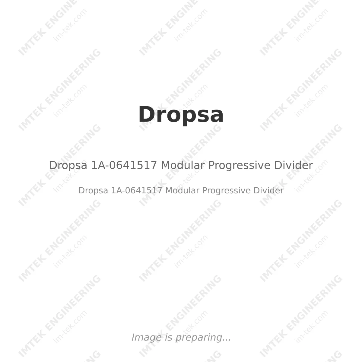 Dropsa Dropsa 1A-0641517 Modular Progressive Divider - Dropsa 1A-0641517      Modular Progressive Divider