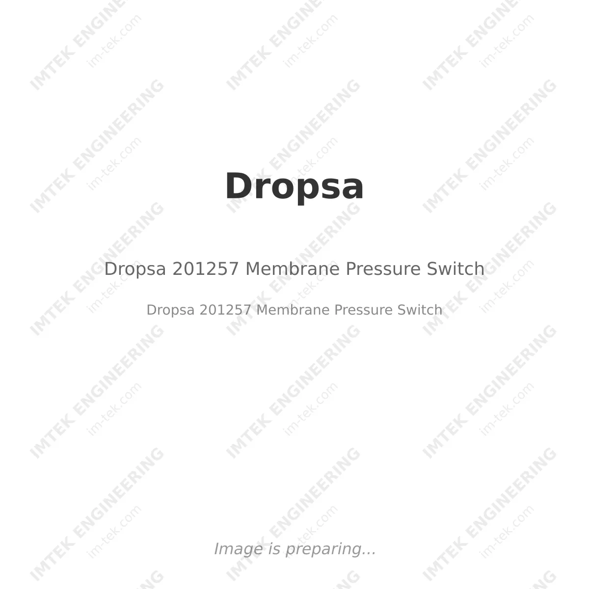 Dropsa Dropsa 201257 Membrane Pressure Switch - Dropsa 201257 Membrane Pressure Switch