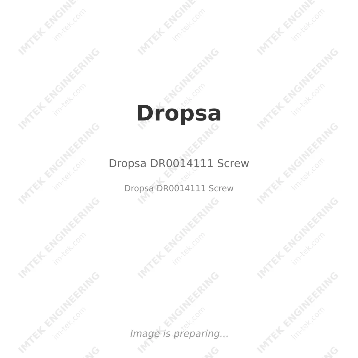Dropsa Dropsa DR0014111 Screw - Dropsa DR0014111 Screw