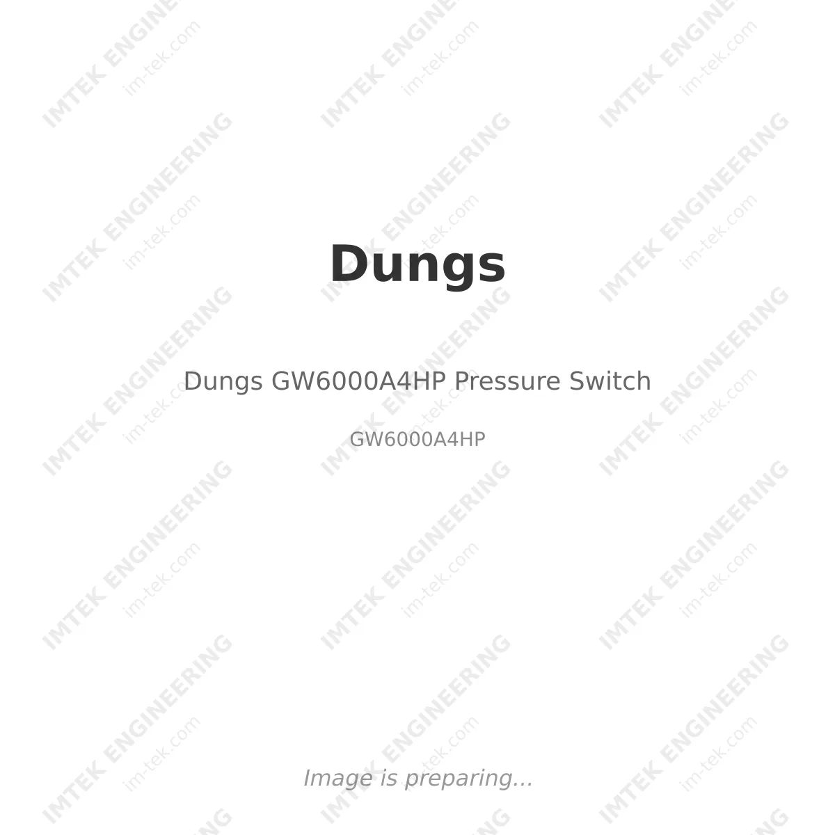 Dungs Dungs GW6000A4HP Pressure Switch - GW6000A4HP