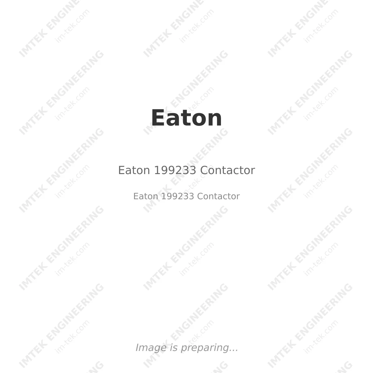 Eaton Eaton 199233 Contactor - Eaton 199233 Contactor