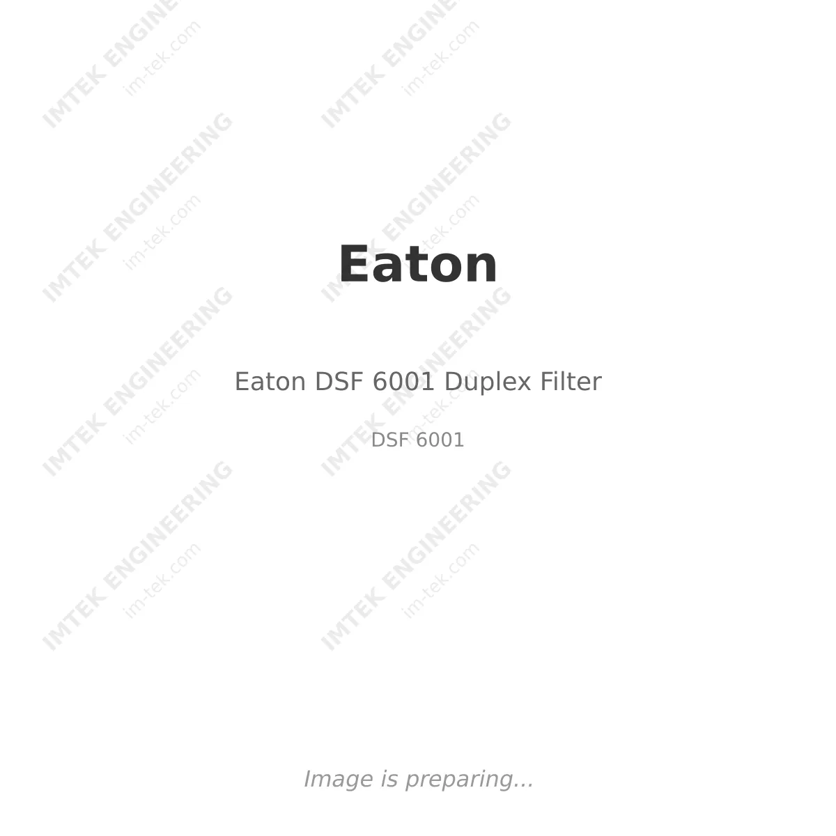 Eaton Eaton DSF 6001 Duplex Filter - DSF 6001