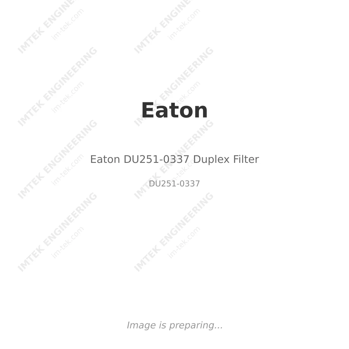Eaton Eaton DU251-0337 Duplex Filter - DU251-0337