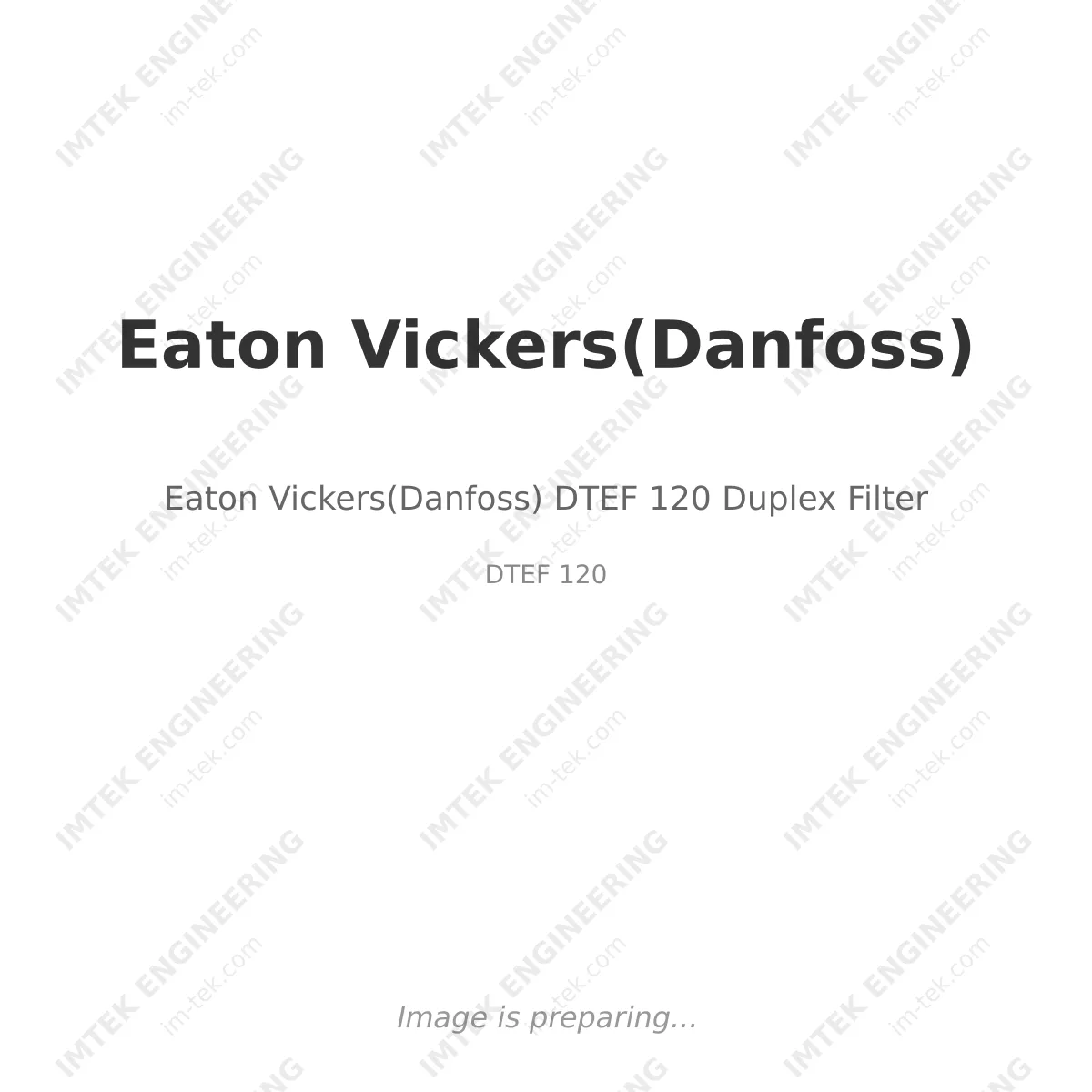 Eaton Vickers(Danfoss) Eaton Vickers(Danfoss) DTEF 120 Duplex Filter - DTEF 120