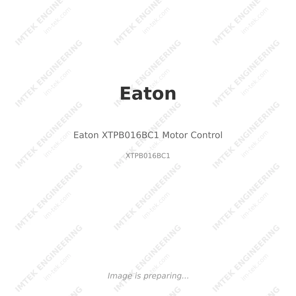 Eaton Eaton XTPB016BC1 Motor Control - XTPB016BC1