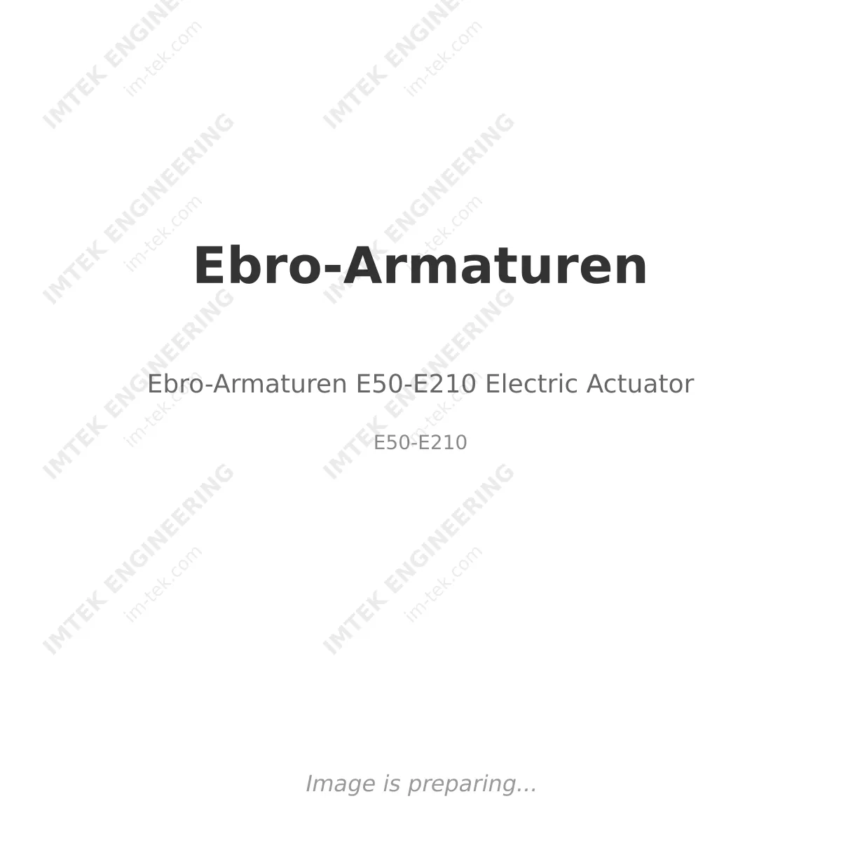 Ebro-Armaturen Ebro-Armaturen E50-E210 Electric Actuator - E50-E210