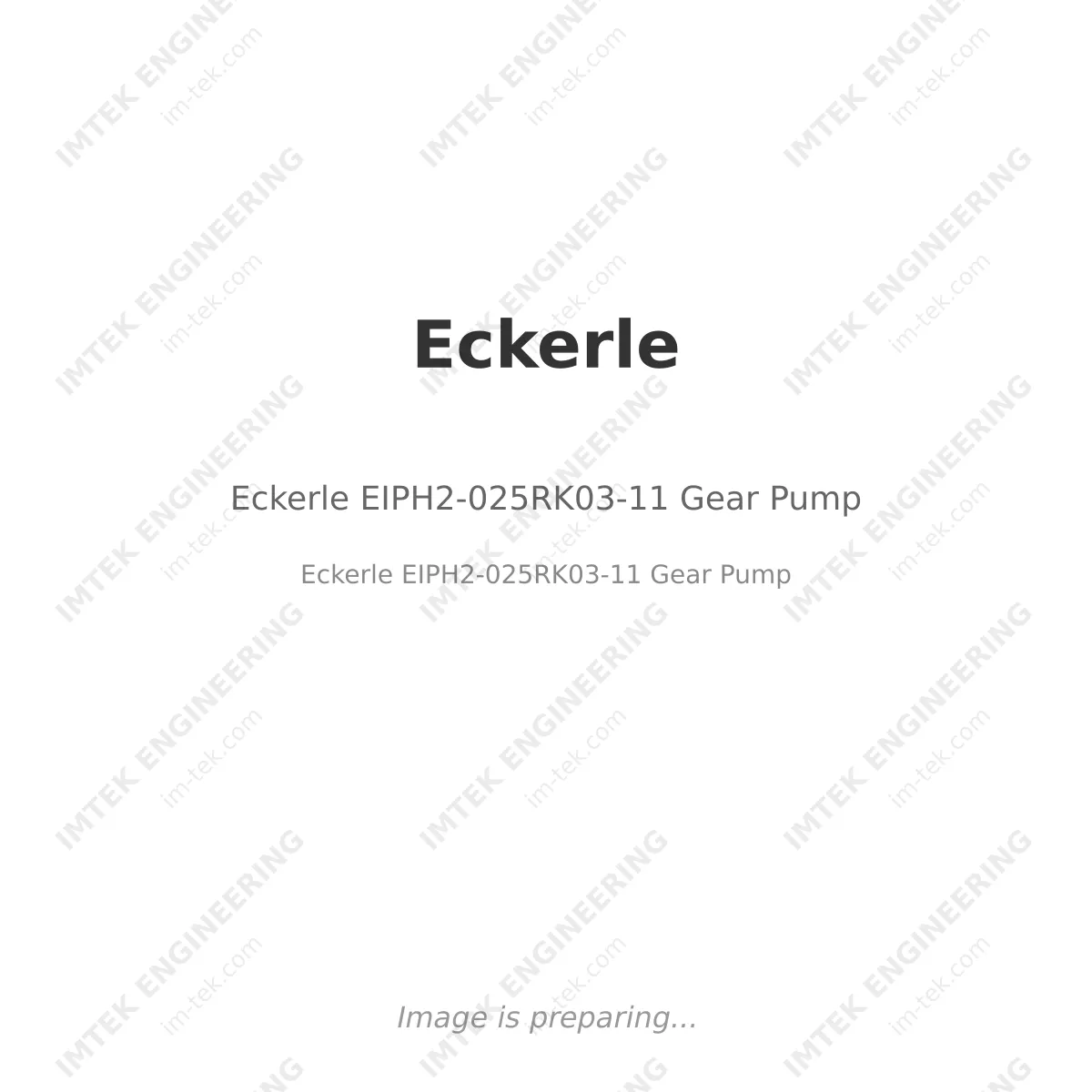 Eckerle Eckerle EIPH2-025RK03-11 Gear Pump - Eckerle EIPH2-025RK03-11 Gear Pump